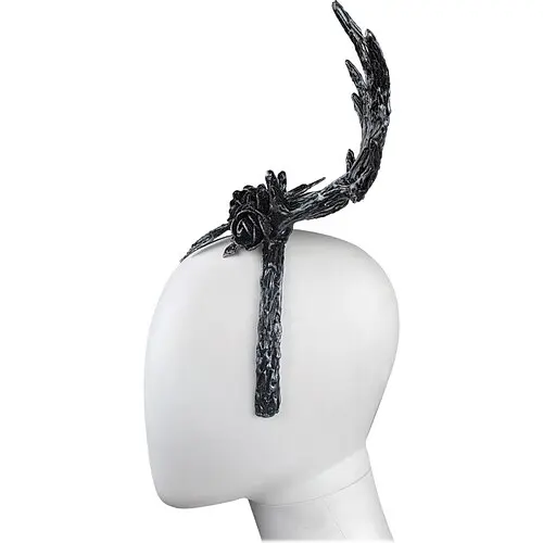 Рога Чёрный олень на обруче - фото 3