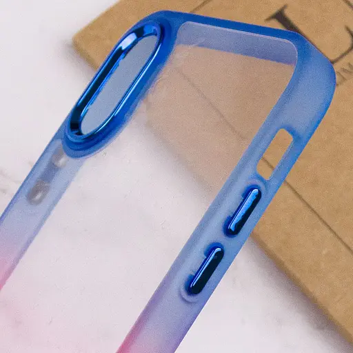 Чохол Epik TPU+PC Fresh sip series для Apple iPhone XS Max 6.5 Рожевий/Синій - фото 4