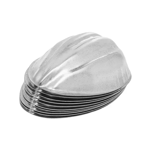 Набір з 20 металевих порційних формочок для випічки печива Горішки з ребристою поверхнею, Ласунка Сірий 87128 - фото 9