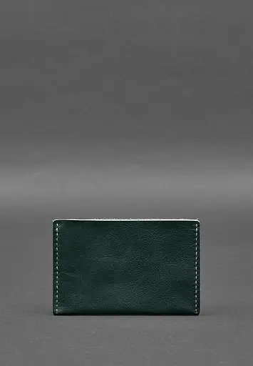 Кожаная обложка-органайзер для документов 6.2 зеленый краст - фото 7