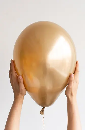 Шарик воздушный латексный 30 см (50) металлик золото, IDEA7-DL-029 - фото 3