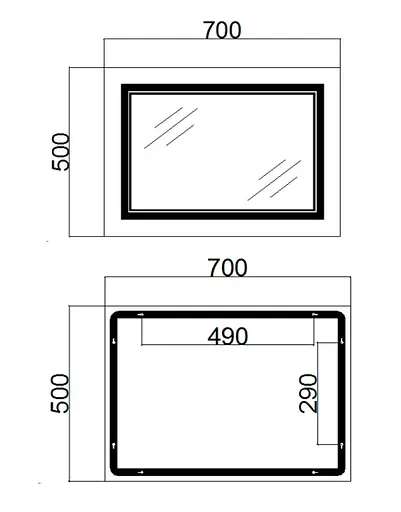 Дзеркало Qtap Cardinal з LED-підсвічуванням Touch QT0478C5070 - фото 12