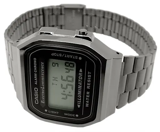Чоловічі наручні годинники Casio Collection A168WEGG-1AEF оригінальні японські зі сталевим браслетом - фото 6