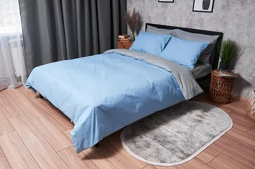 Пододеяльник Moon&Star Бязь Gold Люкс Nordic Gray Евро 200x220 см - фото 1