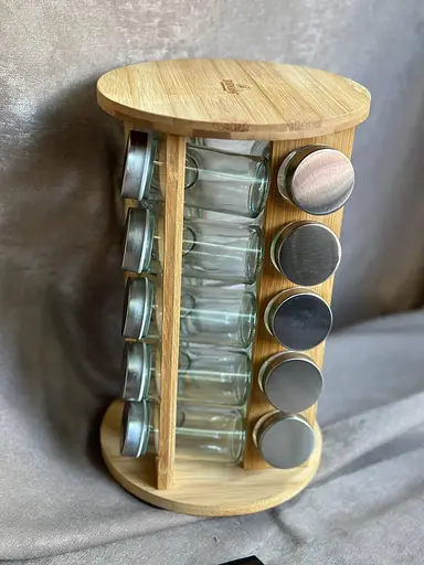 Органайзер для спецій Bohmann BH 7864-20 набір 20 скляних баночок підставка лійка - фото 4