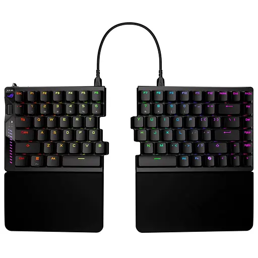 Клавіатура ASUS ROG Falcata Split 83key Magnetic Switch USB-A/WL/BT EN RGB Black (90MP043H-BKUA20) - фото 1