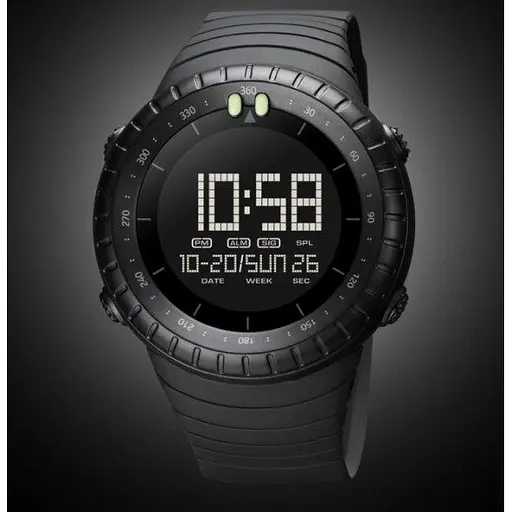 Тактичний водостійкий кварцовий годинник Skmei Ribas black - фото 5