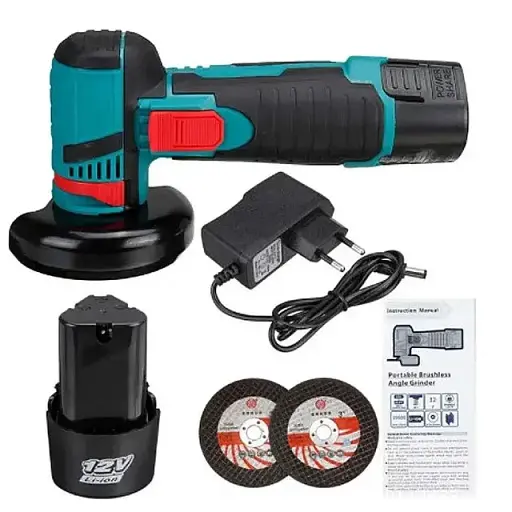 Кутова шліфувальна машина Акумуляторна з літієвою батареєю, 19500 об./хв (болгарка) 500 W - фото 2