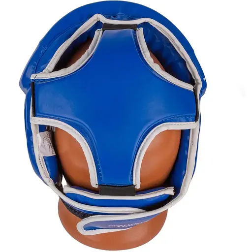 Боксерский тренировочный шлем PowerPlay 3100 PU XL Blue - фото 6