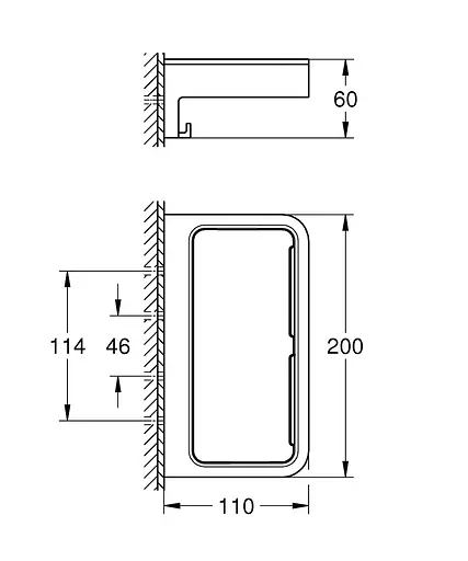 Полочка для душа с держателем Grohe QuickFix Start Cube 411072430, Черный матовый - фото 3