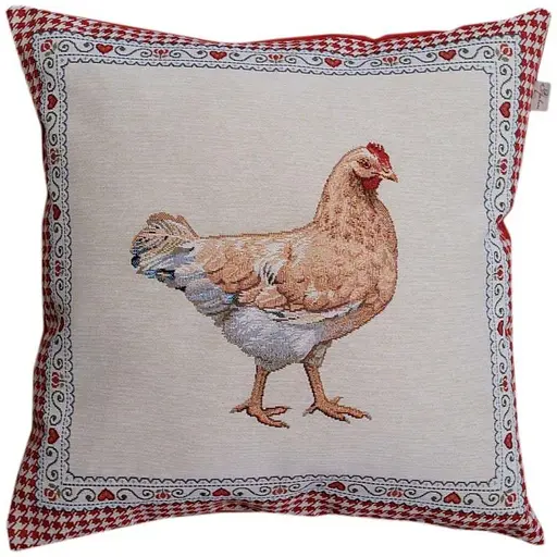 Подушка гобеленова Прованс Добробут Курочка 45х45 см (44440) - фото 1