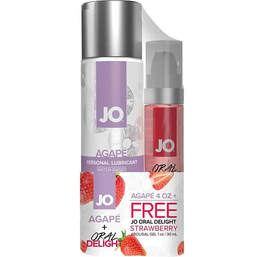 Комплект System JO GWP - Agape 120 ml & Oral Delight - Strawberry 30 мл
