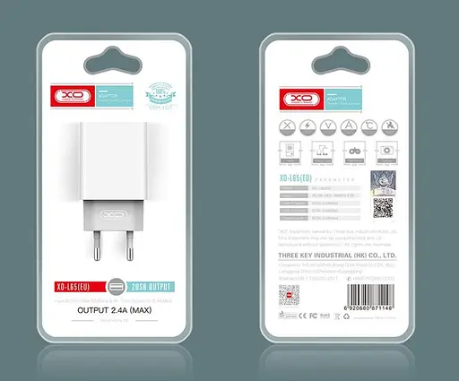 Сетевое зарядное устройство для XO L65EU 2.4A two USB charger Белый - фото 3