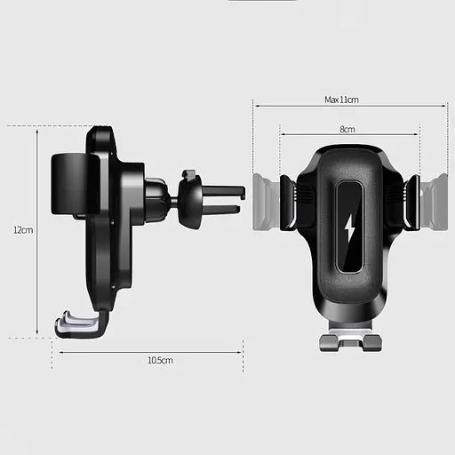 Автодержатель X15 с беспроводной зарядкой 15W черный - фото 8