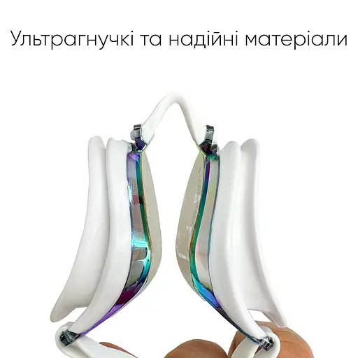 Окуляри для плавання Renvo Aries Pro Уні Anti-fog Білий, Фіолетовий OSFM (2SG100-03) - фото 7