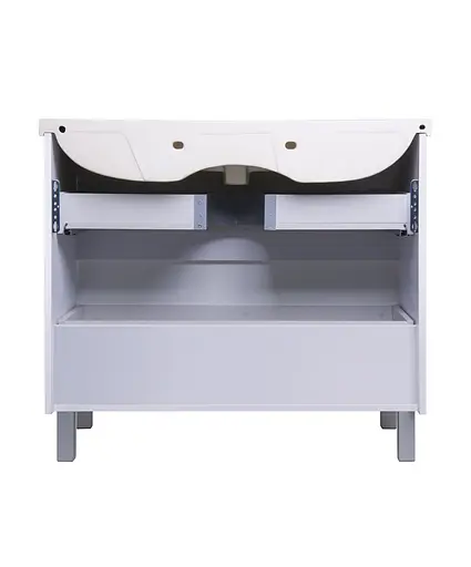 Тумба Мойдодир Палермо 100-U з умивальником ID-100 бетон світлий Сірий - фото 3