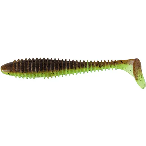 Силікон Keitech Swing Impact Fat 3.8" #401 Green PumpkinPP.Chart (6 шт/уп)