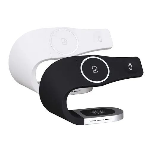 Зарядний пристрій — бездротова док-станція Magsafe Y35 3-in-1 15 W wireless charger ip vers чорна - фото 5