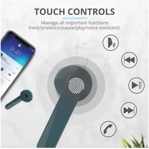 Наушники TWS Trust Primo Touch True Wireless Mic Blue (23780) - фото 2