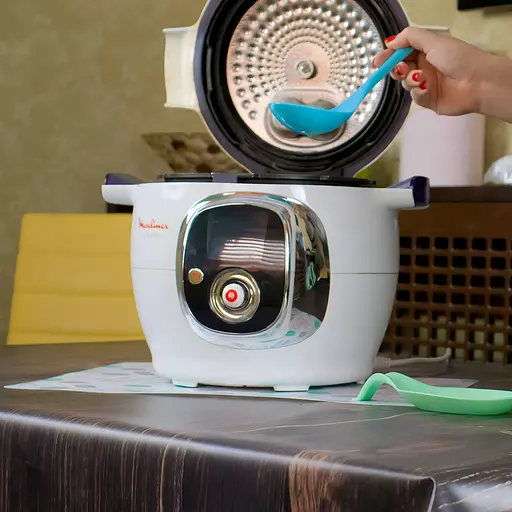 Ложка для мультиварки рису половник пластикова глибока 22х7 см, Kitchen Master Блакитний 84515 - фото 9