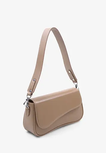 Жіноча шкіряна сумка Nona карамель краст - фото 3