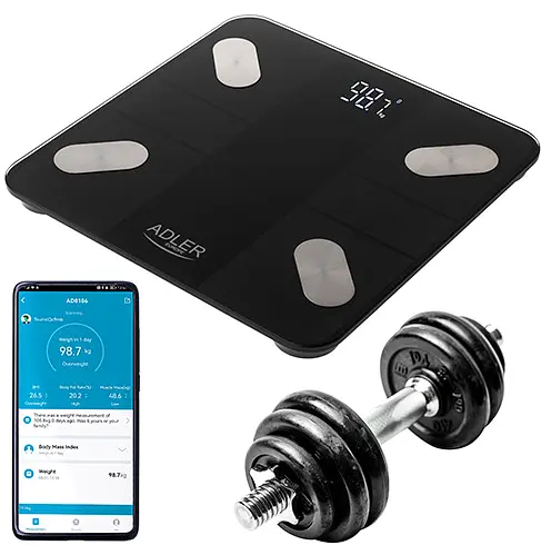 Аналитические весы для ванной комнаты Adler AD 8186 Black - фото 7