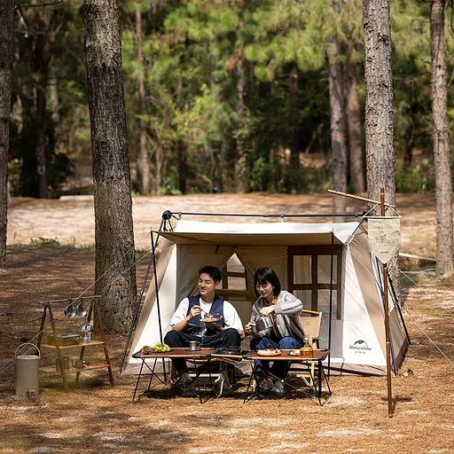Чотиримісний намет з навісом Naturehike CNH22ZP029 (Світло-коричневий) - фото 4