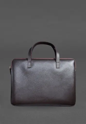 Кожаный чехол BlankNote с ручками и карманом для MacBook 16 Pro Темно-коричневый - фото 3