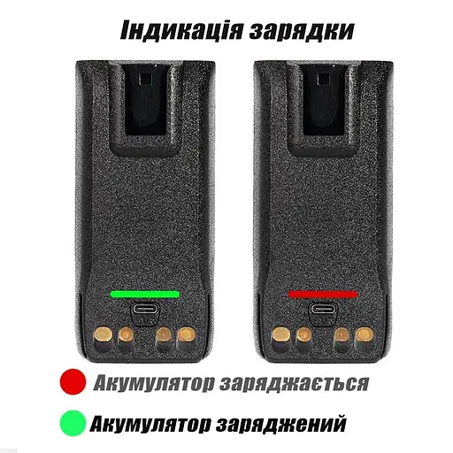Акумулятор Motorola PMNN4808A для рації Motorola R7, R7A з USB-C - фото 5