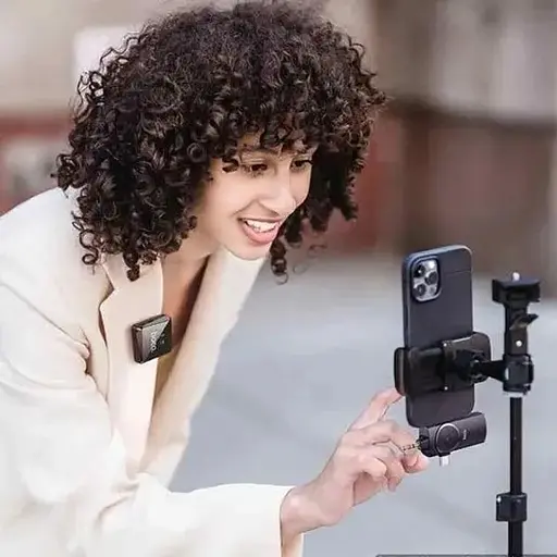 Микрофон петличка беспроводной HOCO S31 Stream Wireless Microphone + Receiver 3in1 (USB-C 3.5mm Lightning) - фото 5