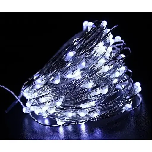 Гирлянда Brille 1845-02 Роса на катушке 500 Led 8 режимов на USB 50 м белая 