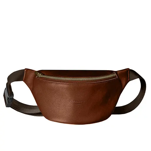 Шкіряна поясна сумка-бананка Kanny світло-коричнева - фото 7
