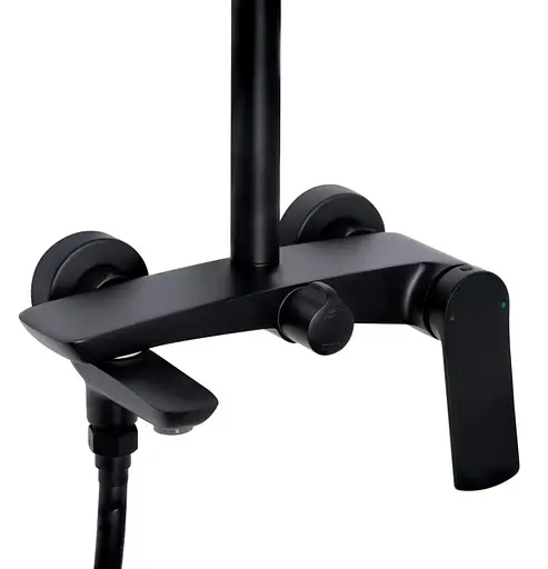 Душова система універсальна Qtap Slavonice Black Matt з виливом QTSLA111BLM45911 - фото 2