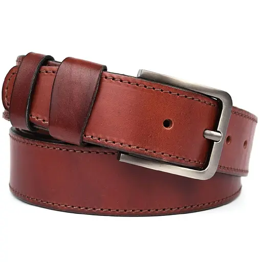 Ремінь шкіряний LIMARY коньячний з рядком 4х120 см acs0032073 - фото 3