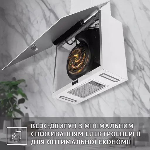 Вытяжка декоративная наклонная PERFELLI PIANO BIANCA - фото 8