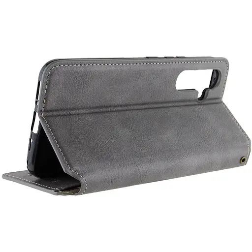 Кожаный чехол-книжка Getman Cubic (PU) для Samsung Galaxy A16 4G/5G Серый - фото 6