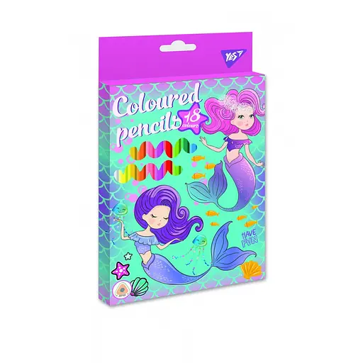 Карандаши цветные Yes Mermaid, 18 цветов