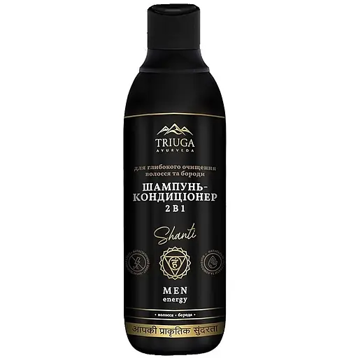 Шампунь-кондиционер 2 в 1 для глубокой очистки волос и бороды Triuga Shanti Men Enerdy 550 мл