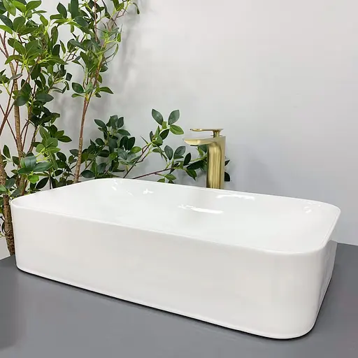 Умивальник VBI Trevi white накладний VBI-012604, Білий - фото 3