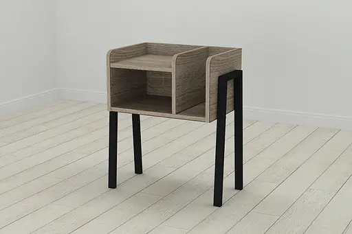 Тумба модульна Ferrum-decor Амелі 540x450x320 метал Чорний ДСП Сонома Трюфель 16 мм (FRD-103008)