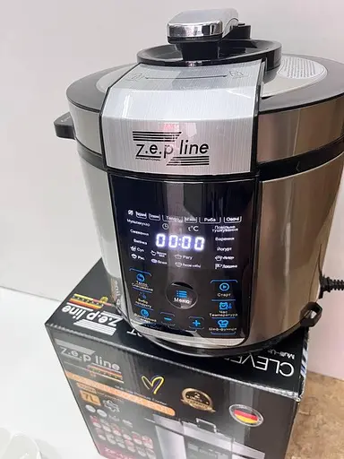 Мультиварка скороварка Zepline ZP-125 Чаша 7л  29 програм 3000Вт Сріблястий/Чорний - фото 6