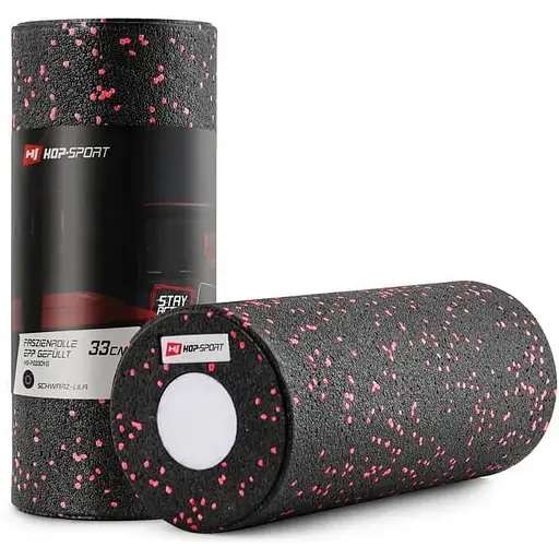 Роллер массажер (валик, ролик) Hop-Sport 3 в 1 EPP 33см HS-P033DYG черно-красный - фото 2