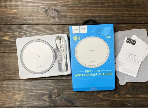 Бездротове зарядне швидке HOCO CW26 Powerful wireless fast charger 15W - фото 2