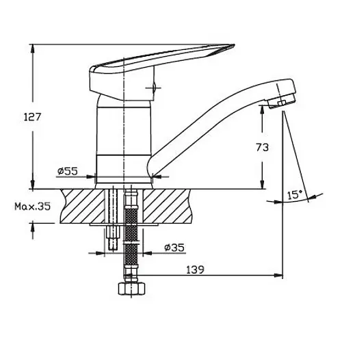 Змішувач для кухні Haiba DISK 004 HB0053 - фото 2