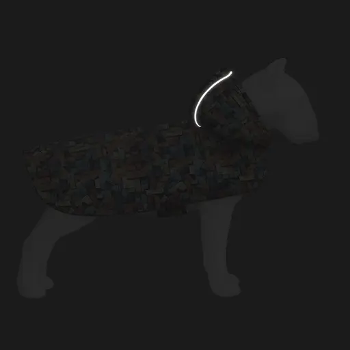 Дощовик-накидка з капюшоном для собак Waudog Clothes, малюнок "Блоки", А 23-26 см, B 30-36 см, С 15-20 см - фото 5