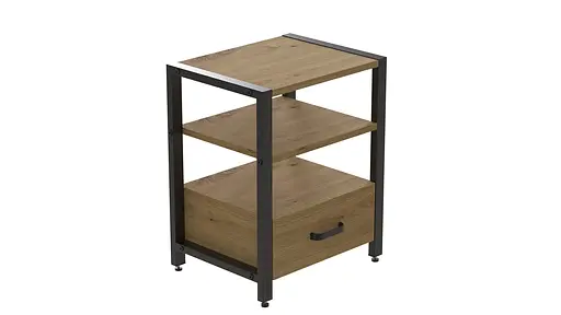 Тумба універсальна Ferrum-decor Вів'єн 1/1 50x41x40 чорний ДСП Дуб Артізан 16мм (FRD-104141) - фото 4