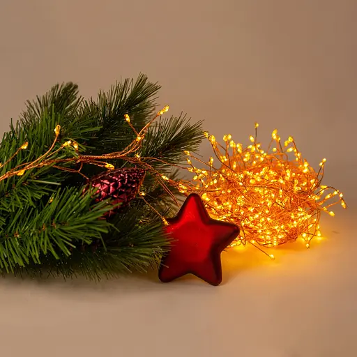 Гирлянда Chomik Кластер 150LED теплый белый на батарейках 1.5 м (LED1803) - фото 2