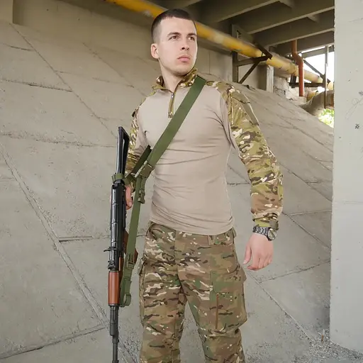 Ремінь Kiborg 3-точковий для АК РПК Olive (1000-k8002) - фото 8