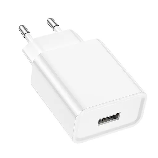 Адаптер сетевой BOROFONE Aspirer single port charger BA74A сам блок в розетку - фото 8
