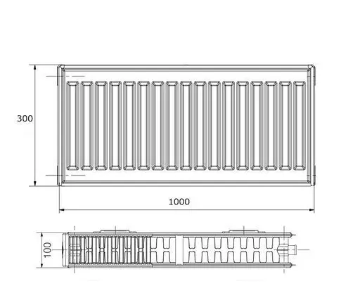 Радиатор стальной Korado 22K 300x1000 мм боковое подключение Белый 30412 - фото 3
